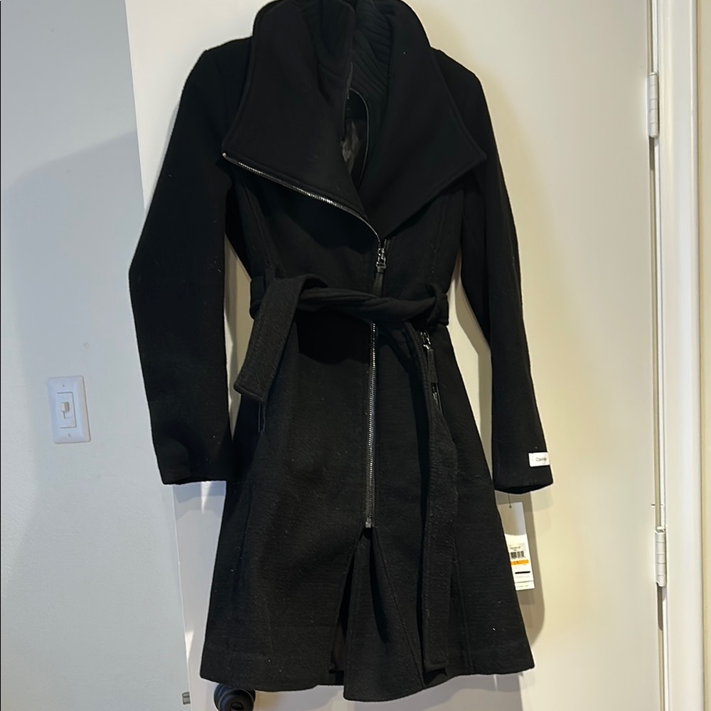 Calvin Klein Women's wool Coat black small